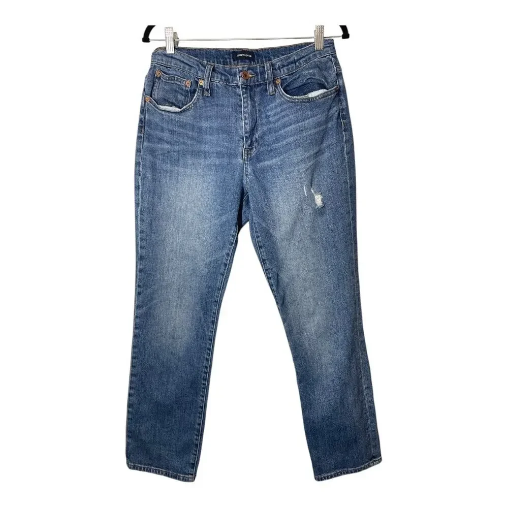 J Crew Slim Broken-in Boyfriend Jeans Size 28 Distressed K8462 Blue